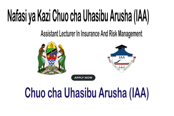 Chuo-cha-Uhasibu-Arusha-(IAA)-kazi Assistant Lecturer In Insurance And Risk Management vacancy at Institute of Accoutancy Arusha