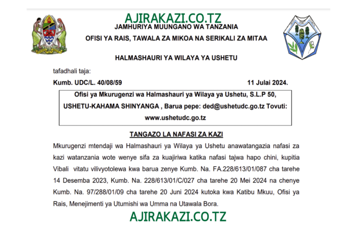 13-Job-vacancies-at-Ushetu-DC-Nafasi-Za-Kazi-Halmashauri-ya-Wilaya-ya-Ushetu