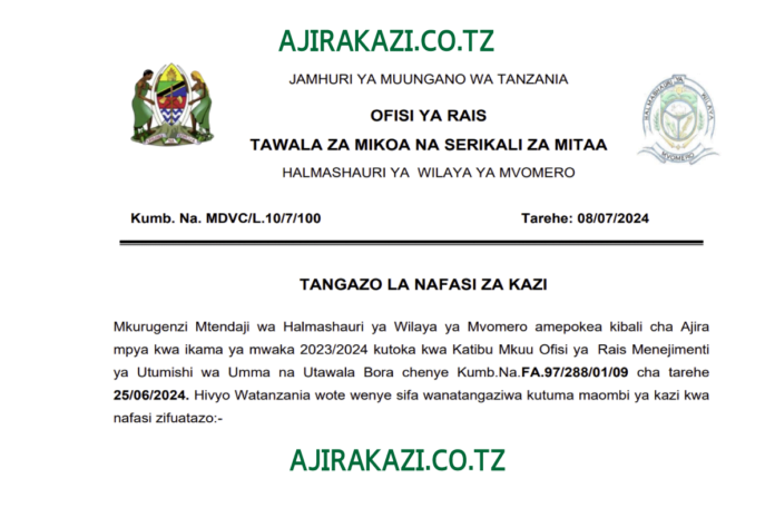 21-Job-vacancies-at-Mvomero-DC-Nafasi-Za-Kazi-Halmashauri-ya-Wilaya-ya-Mvomero