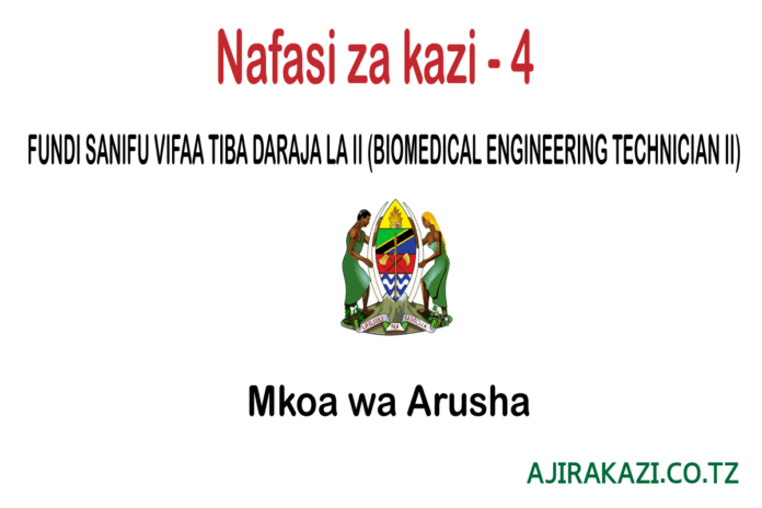 FUNDI-SANIFU-VIFAA-TIBA-DARAJA-LA-II-BIOMEDICAL-ENGINEERING-TECHNICIAN-II